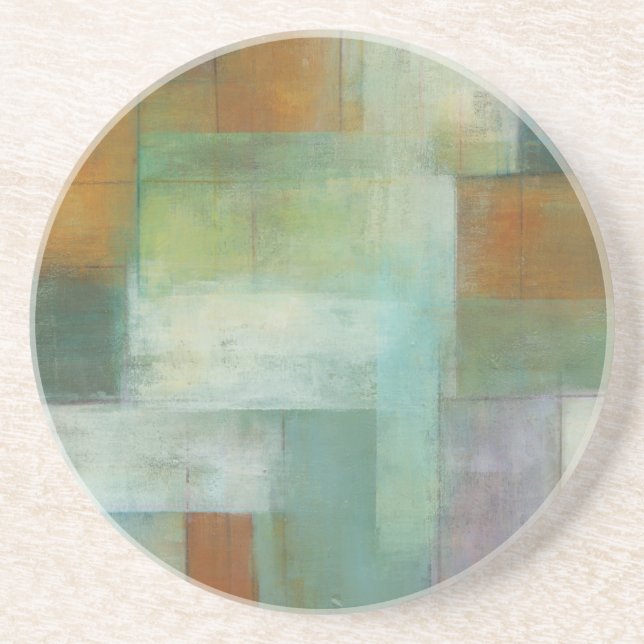 Posavasos De Arenisca Esencia Azul del Lago II (Frente)