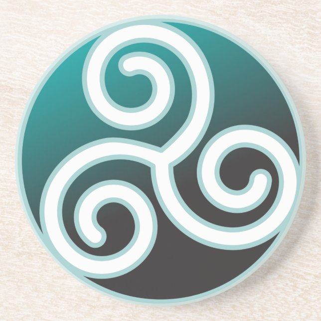 Posavasos De Arenisca Espiral del Celtic de Triskele (Frente)