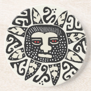 Posavasos De Arenisca Espíritu de sol indio tribal