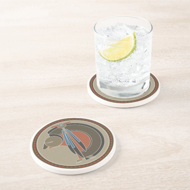 Posavasos De Arenisca Espíritu del oso (Lado)