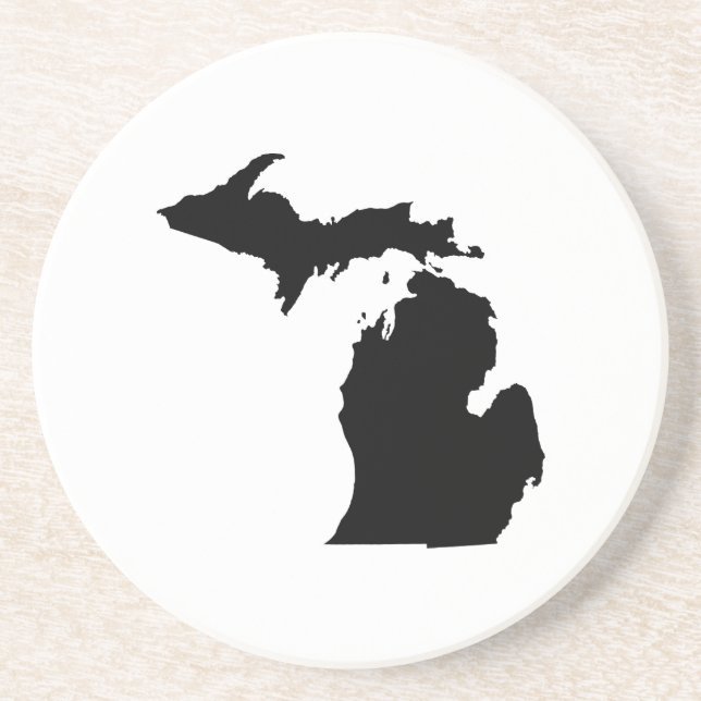 Posavasos De Arenisca Esquema de estado de Michigan (Frente)