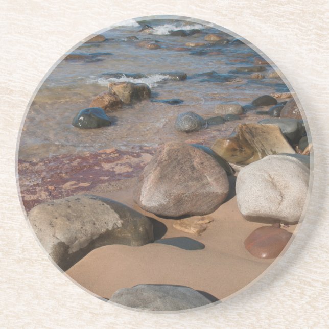 Posavasos De Arenisca Estados Unidos, Michigan. Boulders redondeados a 1 (Frente)