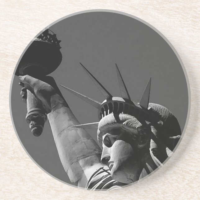 Posavasos De Arenisca Estatua de la Libertad (Frente)