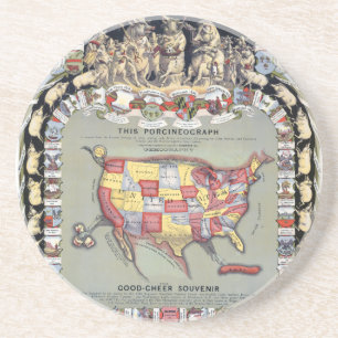 Posavasos De Arenisca ESTE PORCINEOGRAPH, c1876