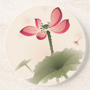 Posavasos De Arenisca Estilo oriental Lotus