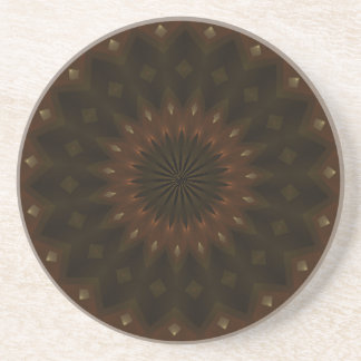 Posavasos De Arenisca Estrella de otoño Kaleidoscope Mandala