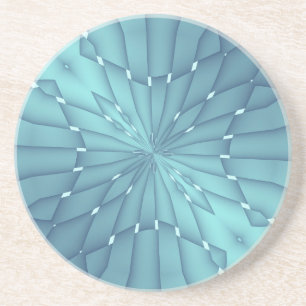 Posavasos De Arenisca Estrella Metálica Azul y Turquesa