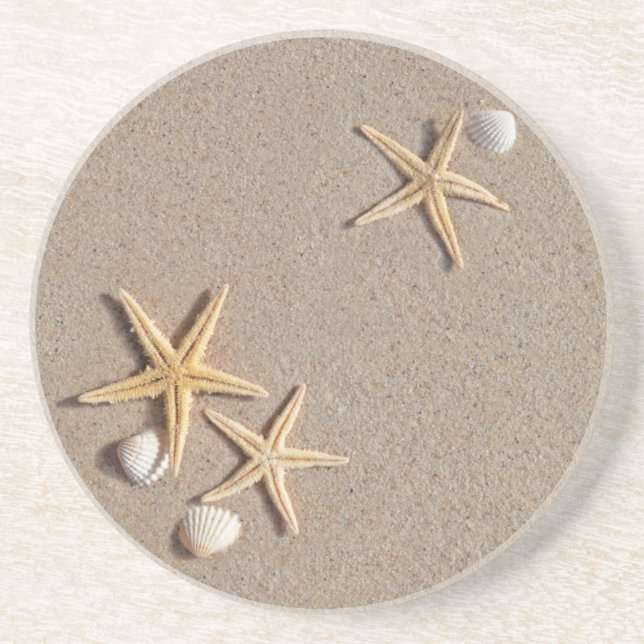 Posavasos De Arenisca Estrellas de mar en los prácticos de costa de la (Frente)