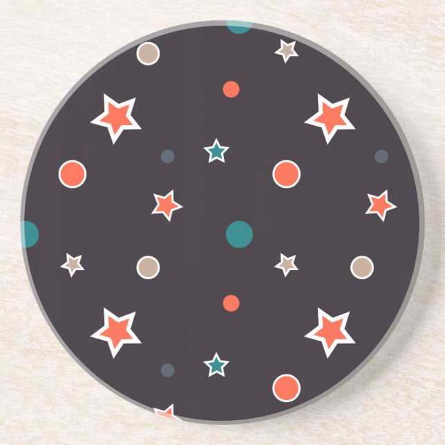 Posavasos De Arenisca Estrellas de Navidad (Frente)