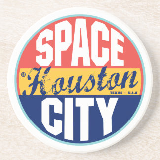 Posavasos De Arenisca Etiqueta del vintage de Houston