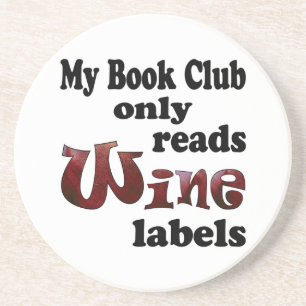 Posavasos De Arenisca Etiquetas de vino para club de lectura