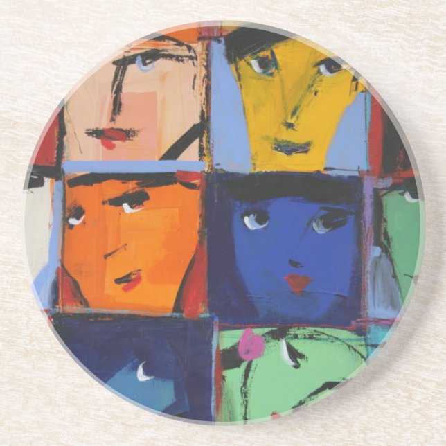Posavasos De Arenisca Faces Coaster (Frente)