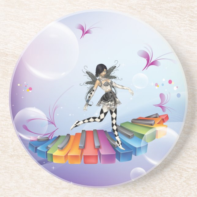 Posavasos De Arenisca Faerie Musical Keyboard (Frente)