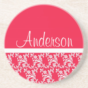 Posavasos De Arenisca Fancy Red Coaster