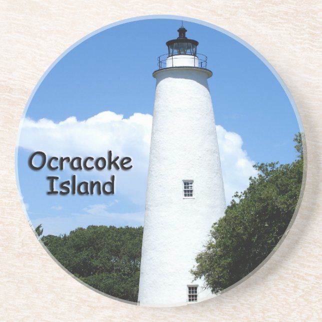 Posavasos De Arenisca Faro de la isla de Ocracoke (Frente)