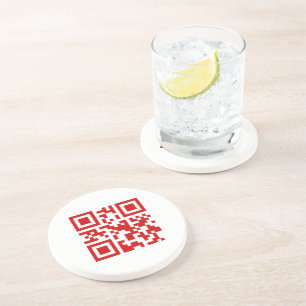 Posavasos De Arenisca ¡Feliz Año Nuevo! -- Código de QR