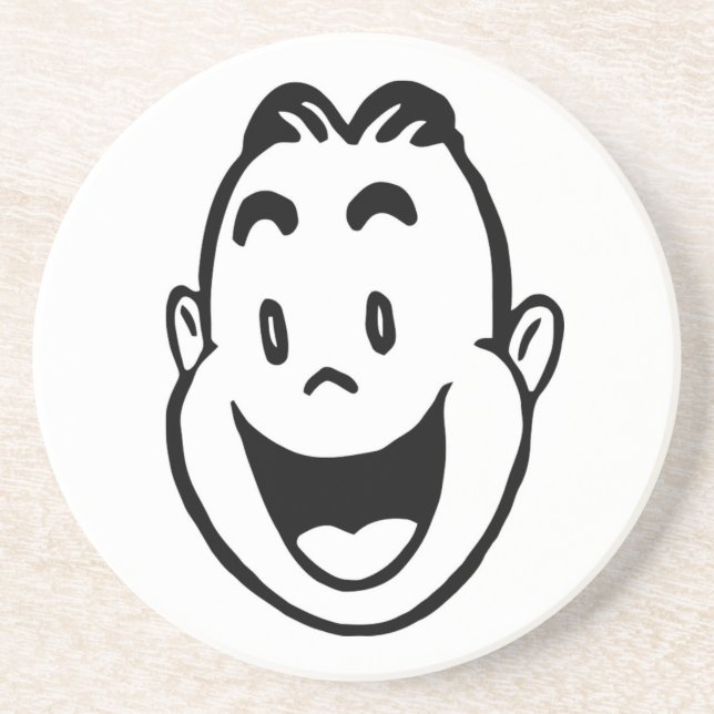 POSAVASOS DE ARENISCA FELIZ CARA (Frente)