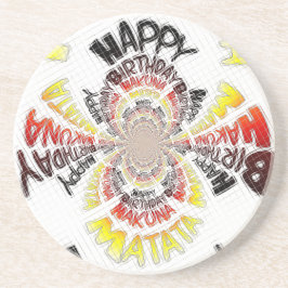 Posavasos De Arenisca Feliz cumpleaños, ten un buen día