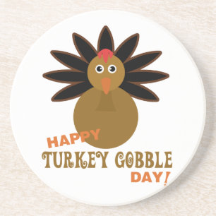 Posavasos De Arenisca Feliz Día de Acción de Gracias en Turquía