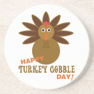 Posavasos De Arenisca Feliz Día de Acción de Gracias en Turquía
