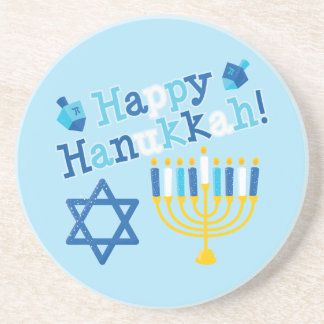 Posavasos De Arenisca Feliz Hanukkah