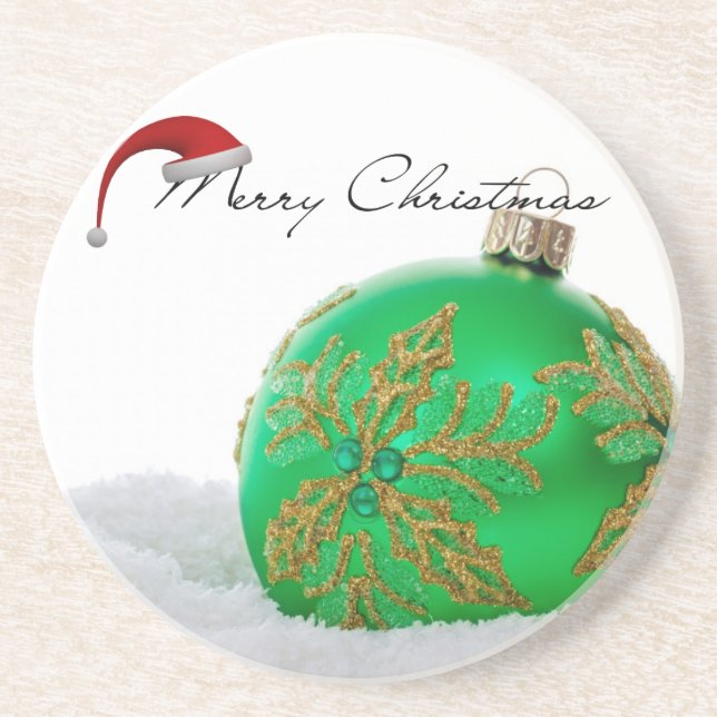 Posavasos De Arenisca Feliz Navidad (Frente)