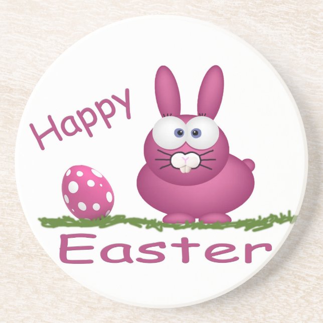 Posavasos De Arenisca Feliz Pascua (Frente)