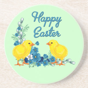 Posavasos De Arenisca Feliz Pascua con chicles bebés
