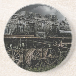 Posavasos De Arenisca ferrocarril locomotor del carril del tren del