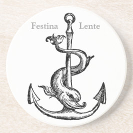 Posavasos De Arenisca Festina Lente - Hacer el casto lentamente