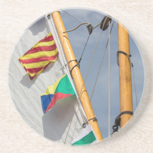 Posavasos De Arenisca Festival Bainbridge Island de Bote de Madera 3