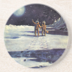 Posavasos De Arenisca Ficción científica vintage astronauta alienígenas