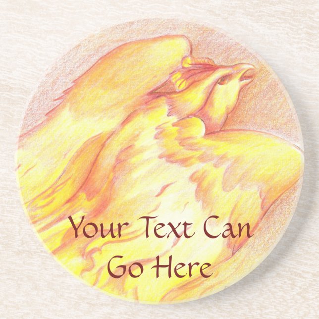 Posavasos De Arenisca Fiery Phoenix Coaster (Frente)