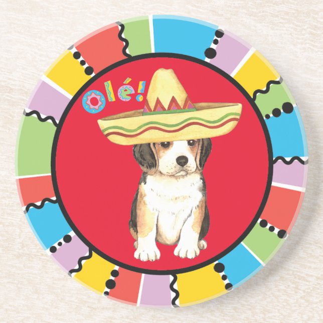 Posavasos De Arenisca Fiesta Beagle (Frente)
