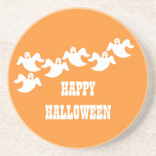 Posavasos De Arenisca Fiesta fantasma Halloween Naranja