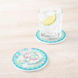 Posavasos De Arenisca Fiestas de primavera de conejo de Pascua