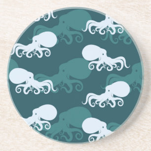 Posavasos De Arenisca Filas del modelo del pulpo