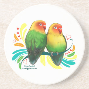 Posavasos De Arenisca Fischer Lovebirds
