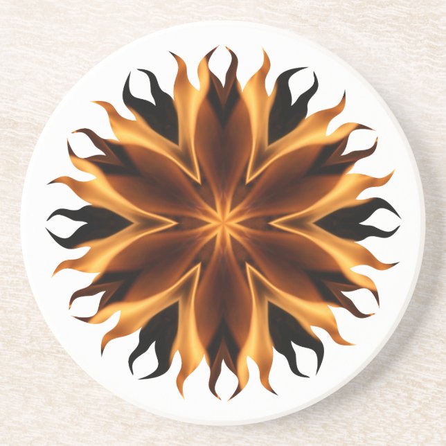 Posavasos De Arenisca Flames Coaster (Frente)