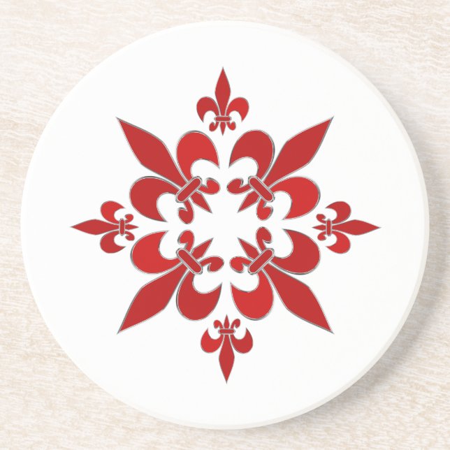 Posavasos De Arenisca Fleur de Lis (Frente)