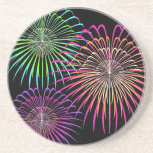 Posavasos De Arenisca Flor de colores -
