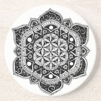 Posavasos De Arenisca Flor de la mandala de la vida