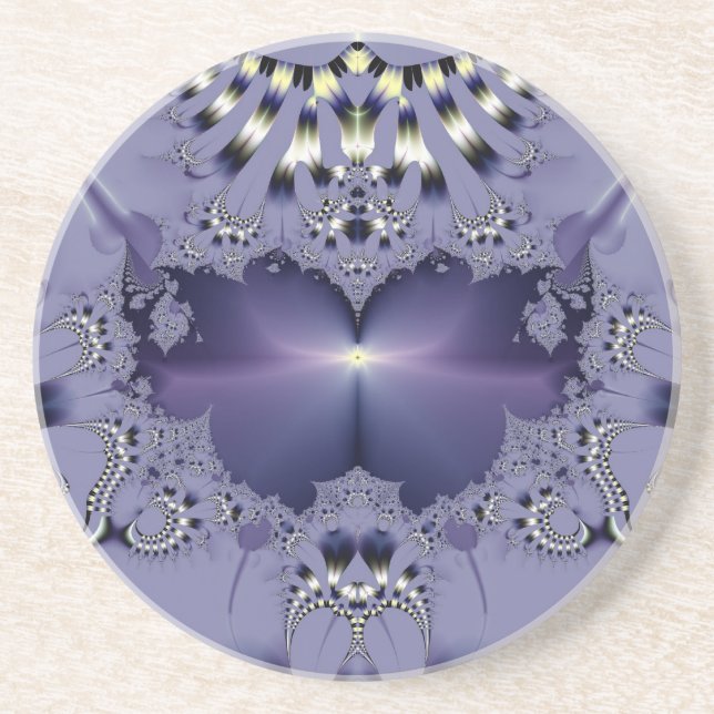 Posavasos De Arenisca Flor Morada (Frente)
