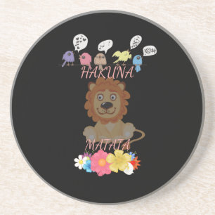 Posavasos De Arenisca "Flora y Fauna Hakuna Matata", bebé león