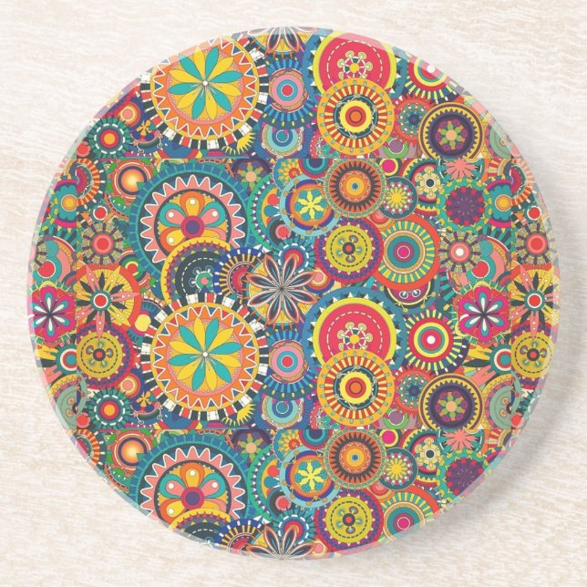Posavasos De Arenisca Flores Burbujas PinUCES Atarador (Frente)