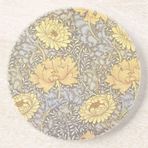 Posavasos De Arenisca Flores de crisantemo de William Morris