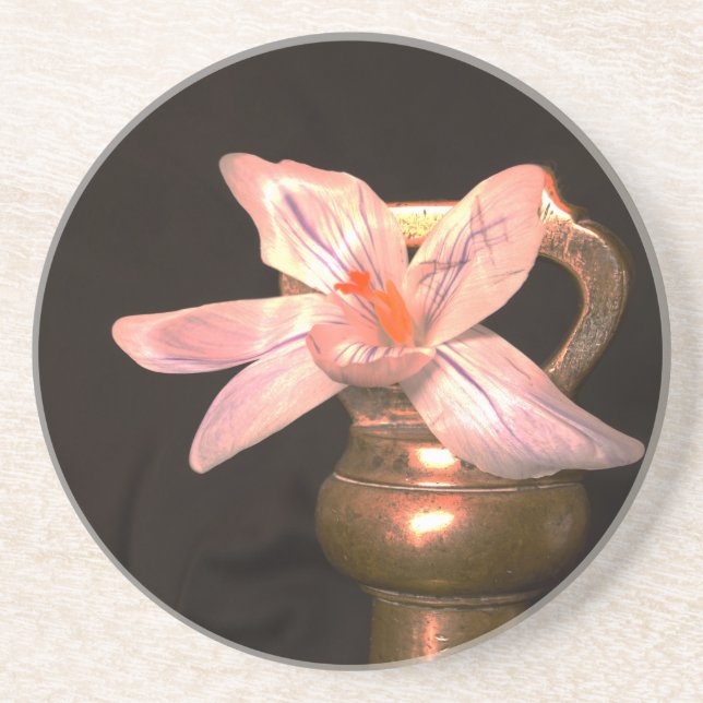 Posavasos De Arenisca Flores de Crocus (Frente)