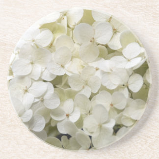 Posavasos De Arenisca Flores de hidrangea blanca