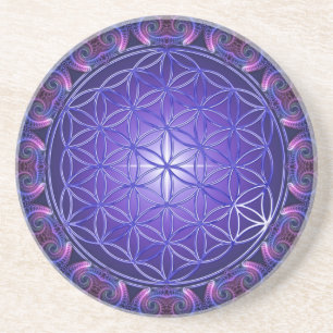 Posavasos De Arenisca FLORES DE LA VIDA / Blume des Lebens Mandala I Squ