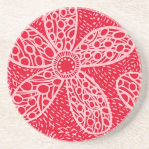 Posavasos De Arenisca Flores y corazones